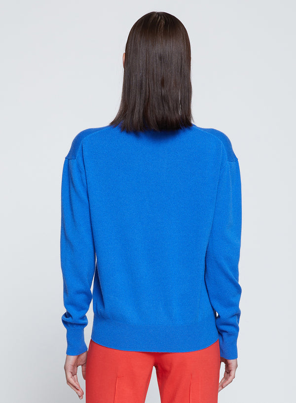 Stateside Johnny Collar Sweater In Club Blue