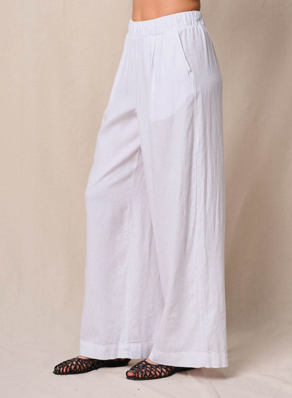 Stateside Linen Pull-On Trouser In White