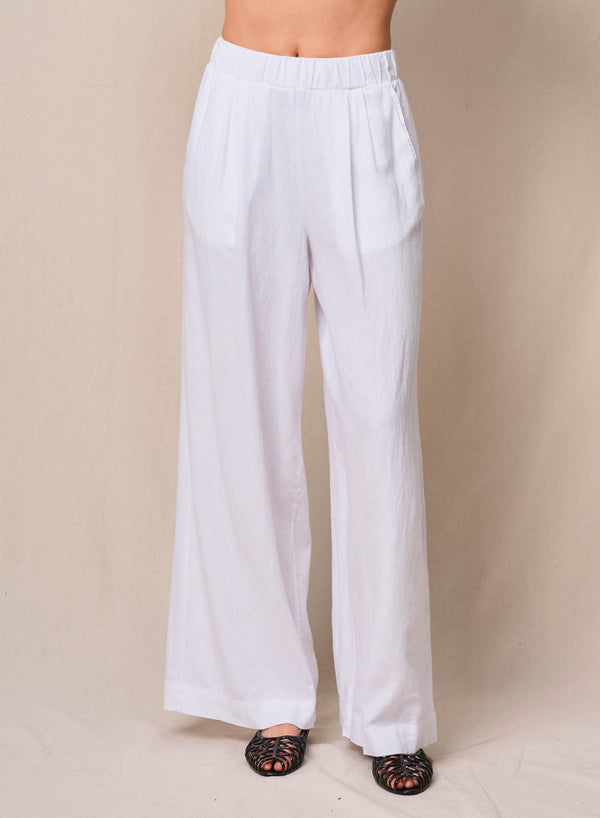 stateside Linen Pull-On Trouser in White