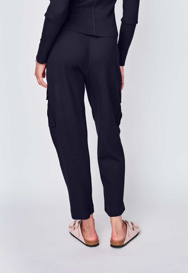 Stateside Micro Thermal Cargo Pants In New Navy