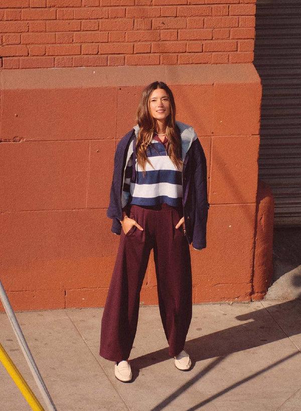 stateside Quilted Hooded Jacket in New Navy