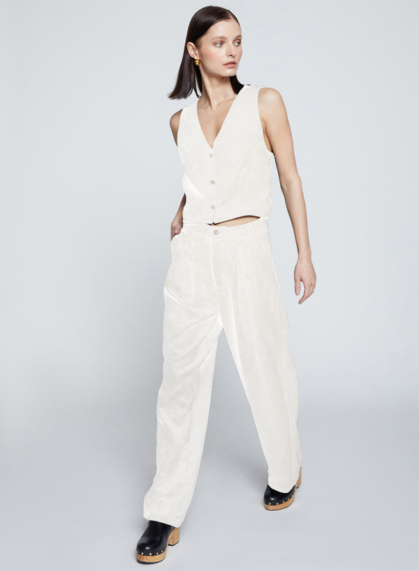 Stateside Schoolboy Cord Pant In Cream