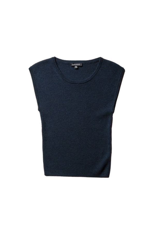 Stateside Shell Tank Sweater In New Navy