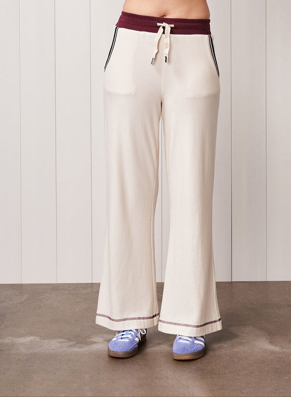 stateside Softest Fleece Flare Sweatpant in Cream