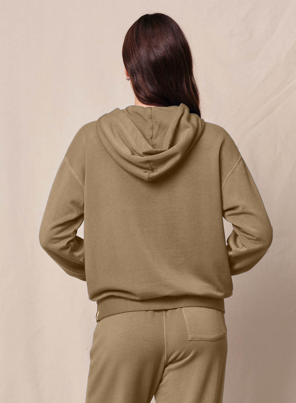Stateside Softest Fleece Hood Pullover In Bay Leaf