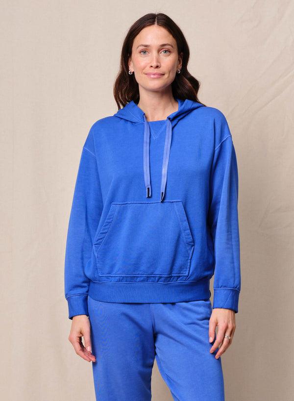 stateside Softest Fleece Hood Pullover in Cobalt