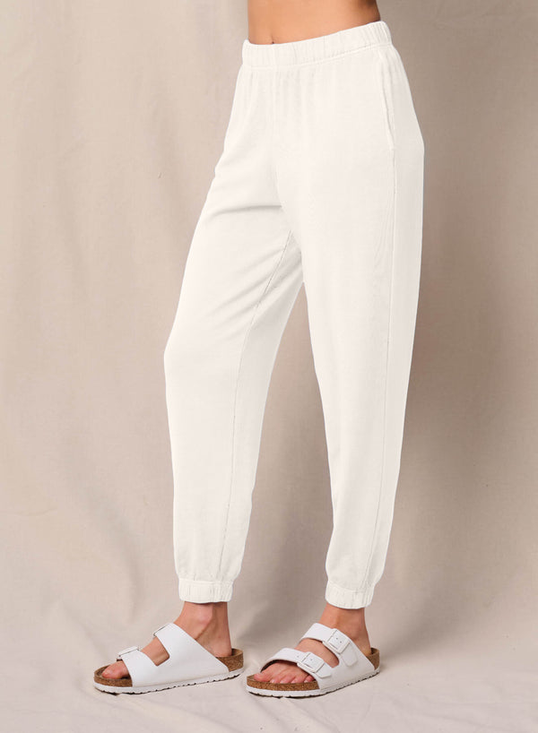 Stateside Softest Fleece Sweatpant In Cream