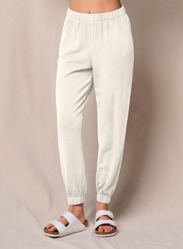 stateside Softest Fleece Sweatpant in Cream