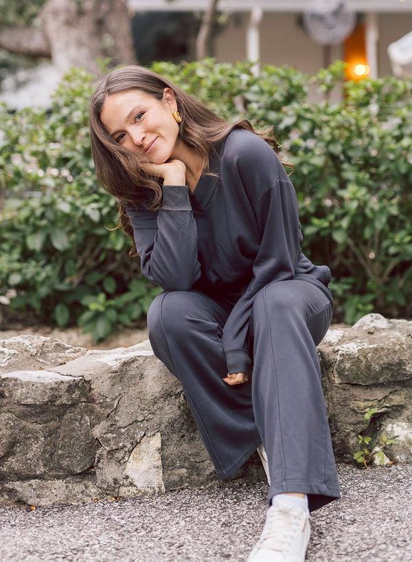 Stateside Softest Fleece Trouser In Ash