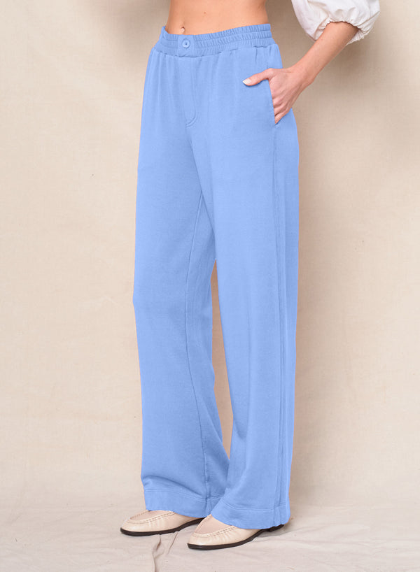 stateside Softest Fleece Trouser in Blue Topaz
