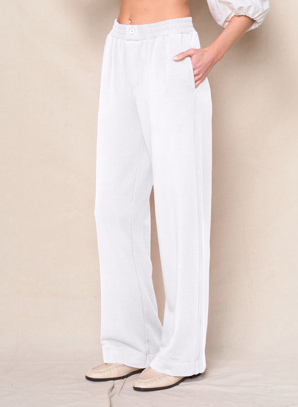 stateside Softest Fleece Trouser in White
