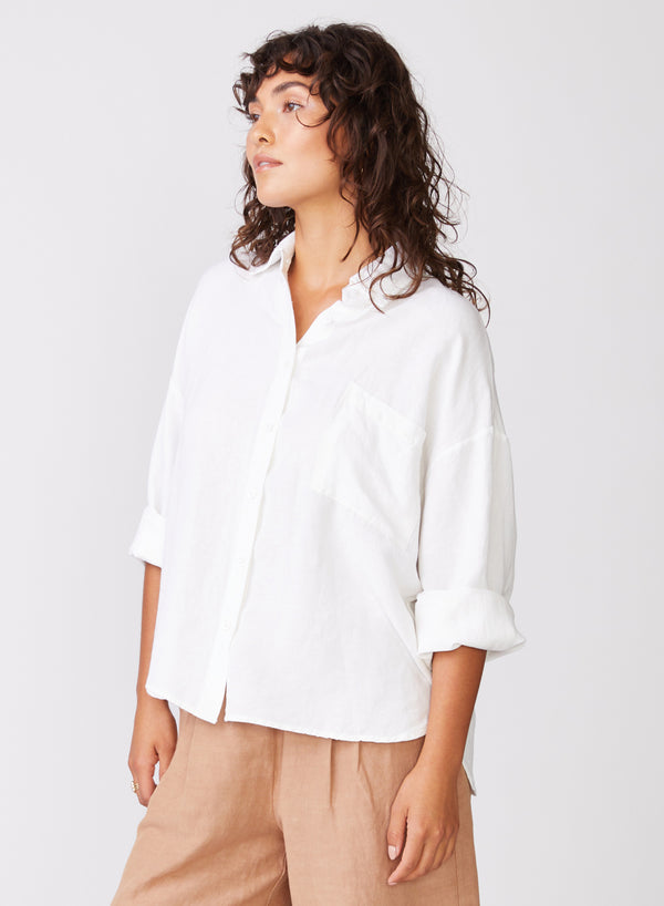 Stateside Stateside Linen Oversized Shirt In White