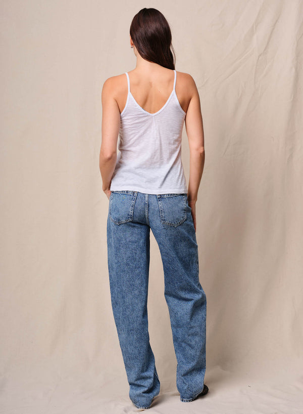 Stateside Supima Slub Jersey V-Neck Cami In White