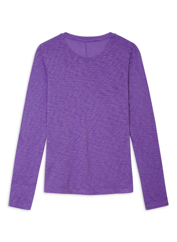 Stateside Supima Slub Long Sleeve Crew In Iris