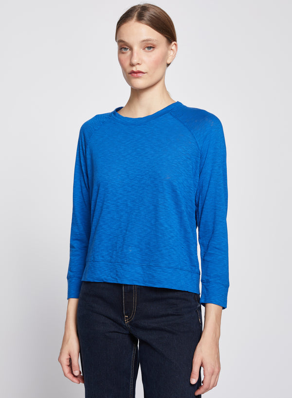 Stateside Supima Slub Sweatshirt Tee In True Blue