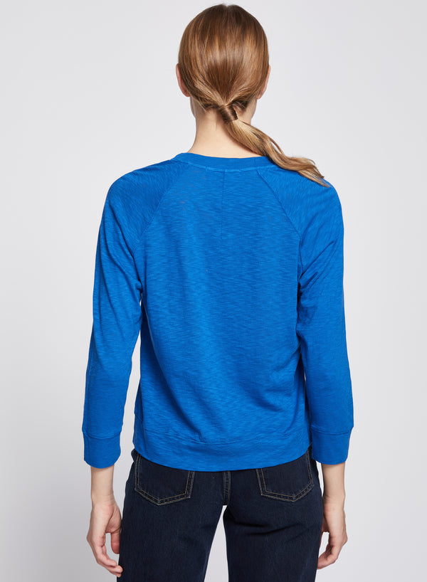 Stateside Supima Slub Sweatshirt Tee In True Blue