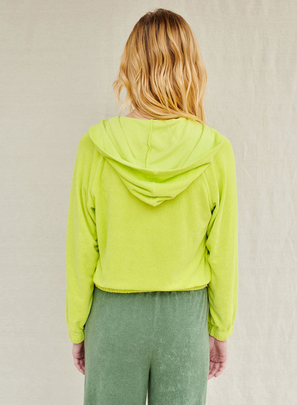 Stateside Towel Terry Zip Hoodie In Pear