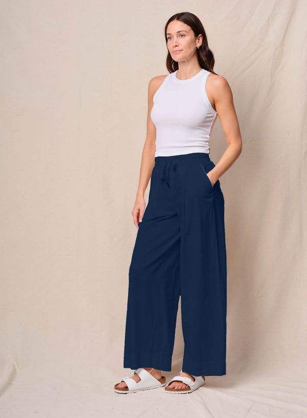 Stateside Voile Trouser In New Navy