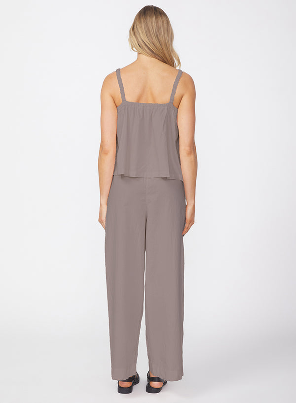 Stateside Voile Wide Leg Trouser In Twig