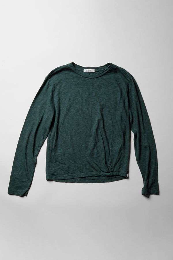 Stateside Supima Slub Jersey Long Sleeve Twist Tee In Everfall