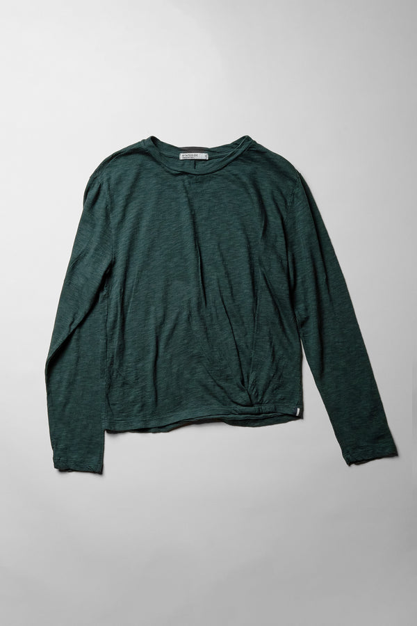 Stateside Supima Slub Jersey Long Sleeve Twist Tee In Everfall
