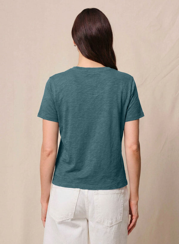 Stateside Supima Slub Jersey Short Sleeve Crew In Winter Green