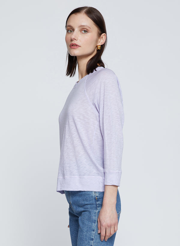 Stateside Supima Slub Jersey Sweatshirt Tee In Wisteria