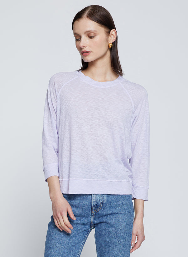 Stateside Supima Slub Jersey Sweatshirt Tee In Wisteria