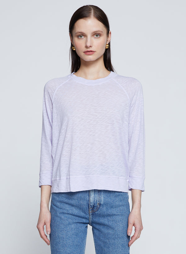 stateside Supima Slub Jersey Sweatshirt Tee in Wisteria