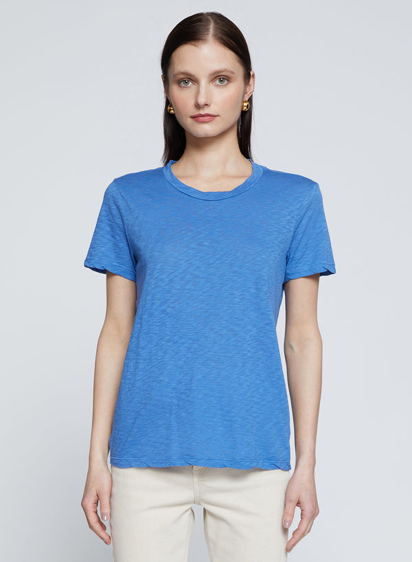Stateside Supima Slub Short Sleeve Crew In Club Blue