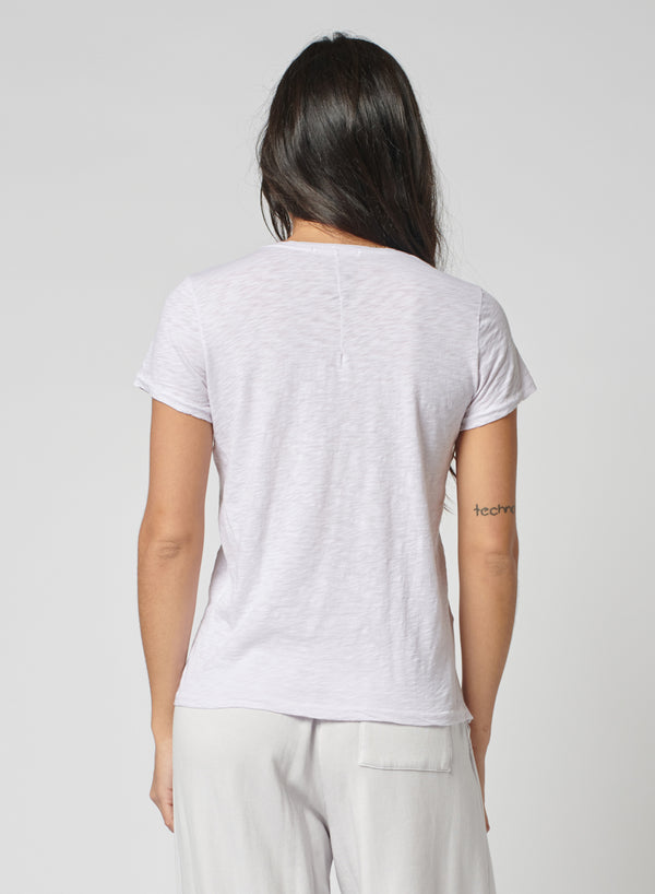 Stateside Supima Slub Short Sleeve V-Neck T-Shirt In White