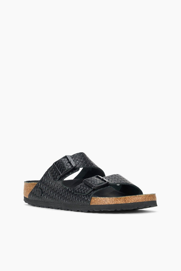 Staud BIRKENSTOCK ARIZONA WOVEN EMBOSSED SANDAL BLACK