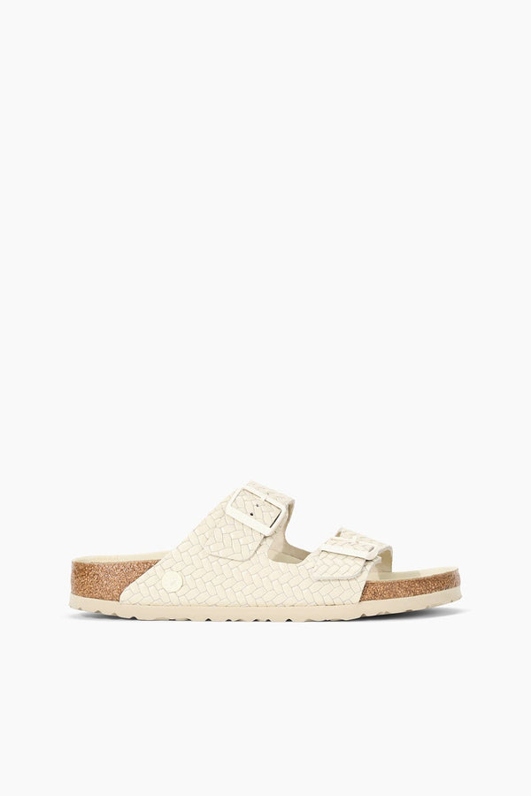 staud BIRKENSTOCK ARIZONA WOVEN EMBOSSED SANDAL ECRU