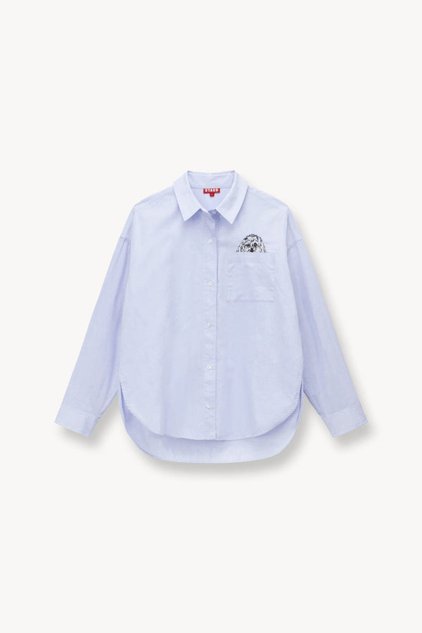 Staud CUSTOM STAUD X C.BONZ CLASSIC OVERSIZED SHIRT OXFORD BLUE