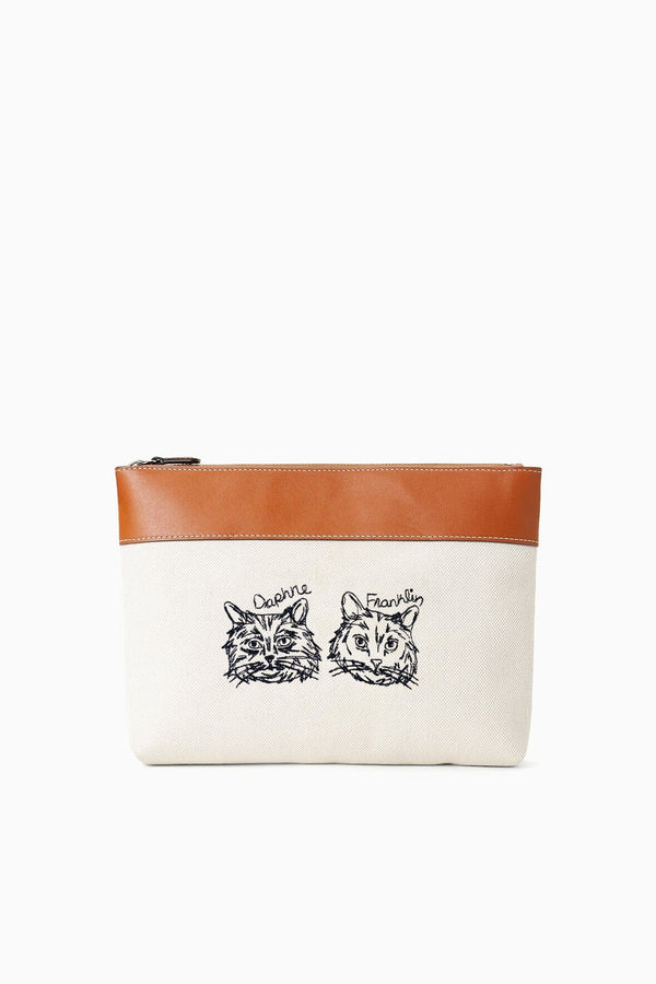 Staud CUSTOM STAUD X C.BONZ DUCKIE ZIP POUCH CREAM TAN