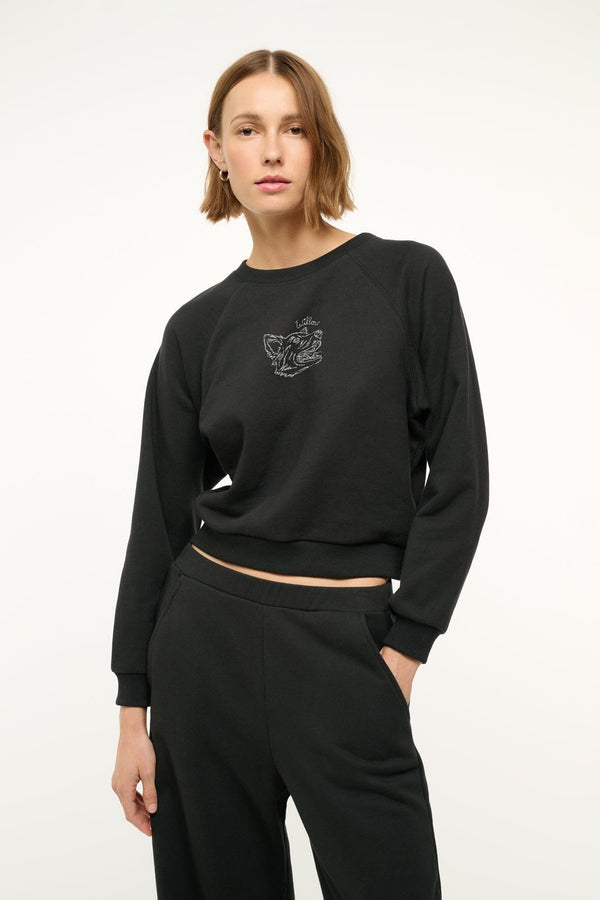 Staud CUSTOM STAUD X C.BONZ ENDURANCE SWEATSHIRT BLACK