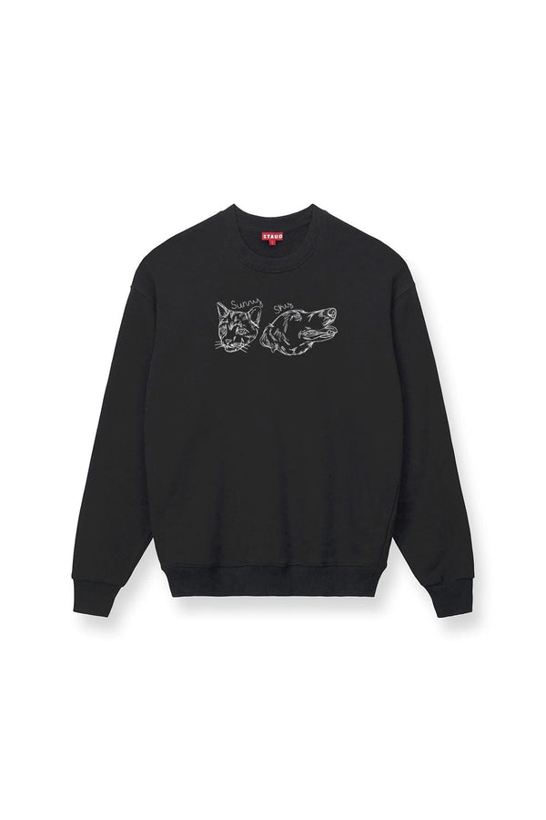Staud CUSTOM STAUD X C.BONZ OVERSIZED SWEATSHIRT BLACK