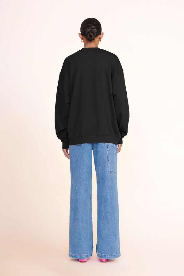 Staud CUSTOM STAUD X C.BONZ OVERSIZED SWEATSHIRT BLACK