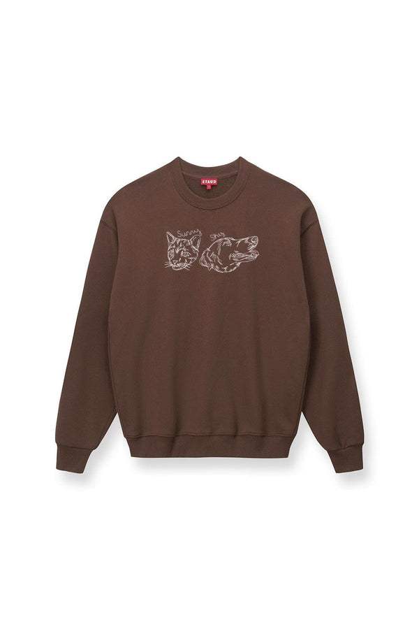 Staud CUSTOM STAUD X C.BONZ OVERSIZED SWEATSHIRT BROWN