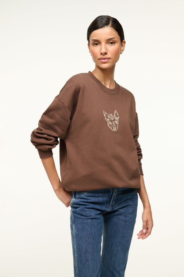 Staud CUSTOM STAUD X C.BONZ OVERSIZED SWEATSHIRT BROWN