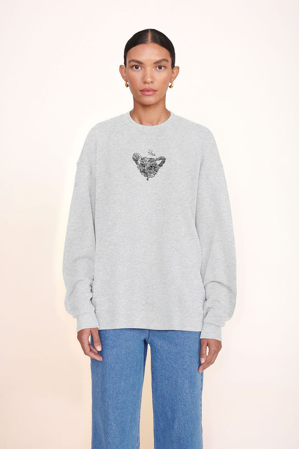staud CUSTOM STAUD x C.BONZ OVERSIZED SWEATSHIRT GREY