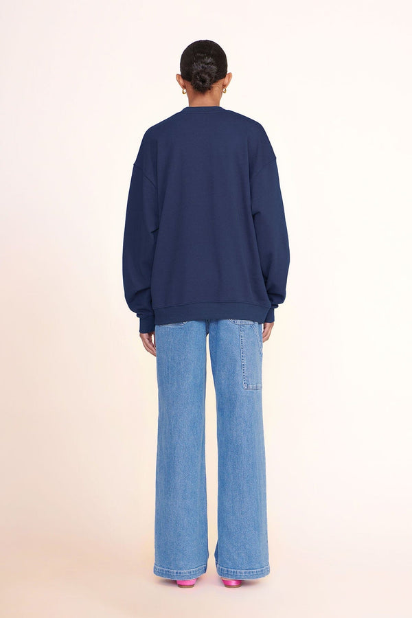 Staud CUSTOM STAUD X C.BONZ OVERSIZED SWEATSHIRT NAVY