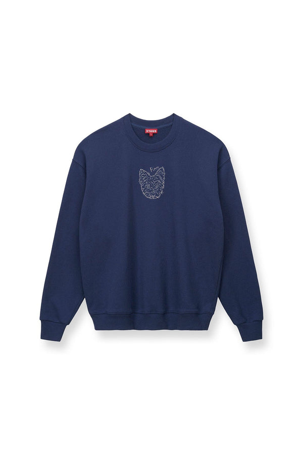 Staud CUSTOM STAUD X C.BONZ OVERSIZED SWEATSHIRT NAVY