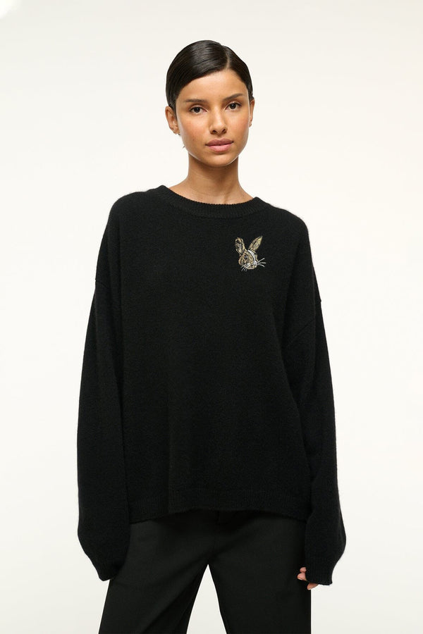 staud CUSTOM STAUD x C.BONZ SERRANO CASHMERE SWEATER BLACK