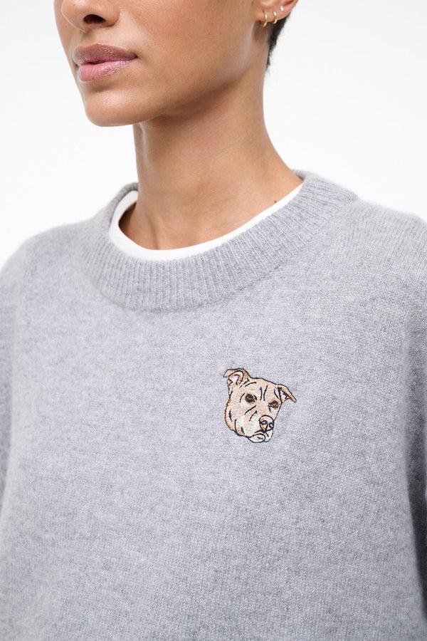 Staud CUSTOM STAUD X C.BONZ SERRANO CASHMERE SWEATER HEATHER GREY
