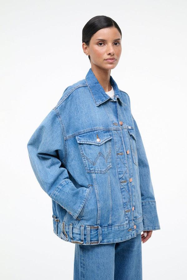 Staud CUSTOM STAUD X C.BONZ THE BIGGEST JEAN JACKET MID BLUE