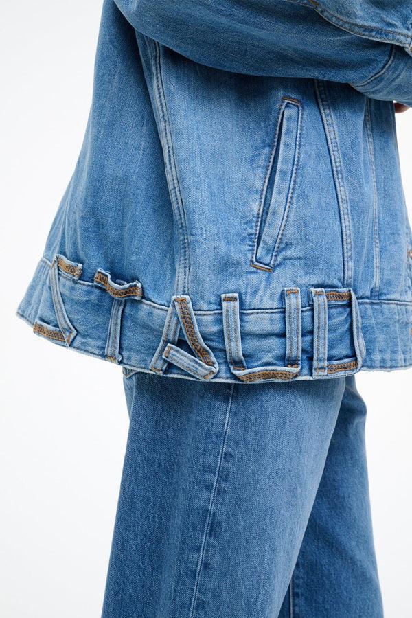 Staud CUSTOM STAUD X C.BONZ THE BIGGEST JEAN JACKET MID BLUE