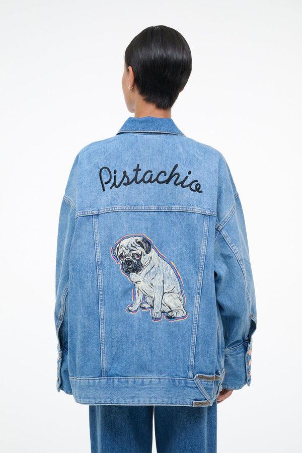 staud CUSTOM STAUD x C.BONZ THE BIGGEST JEAN JACKET MID BLUE