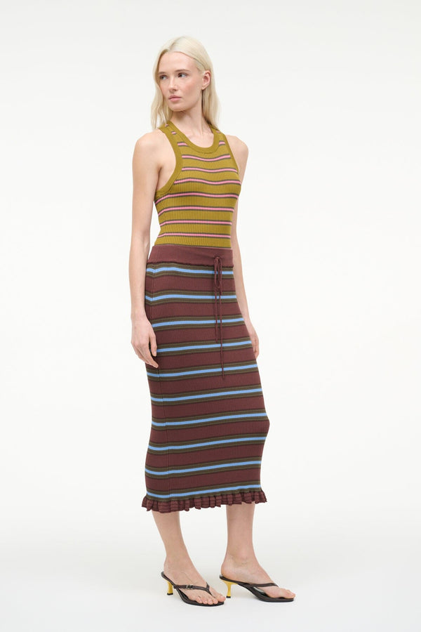 Staud ABBOTT DRESS REDONDO STRIPE MULTI