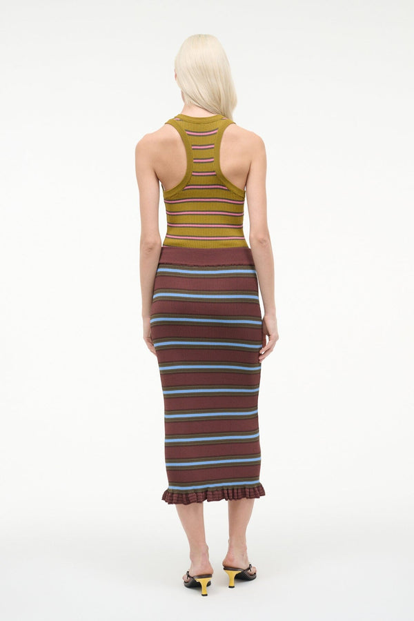 Staud ABBOTT DRESS REDONDO STRIPE MULTI